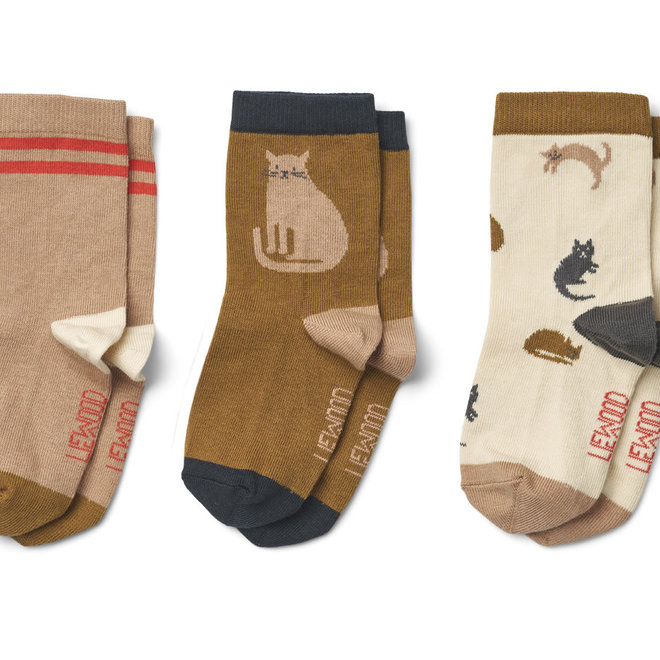 Liewood - Silas socks (3 pack) - Miauw