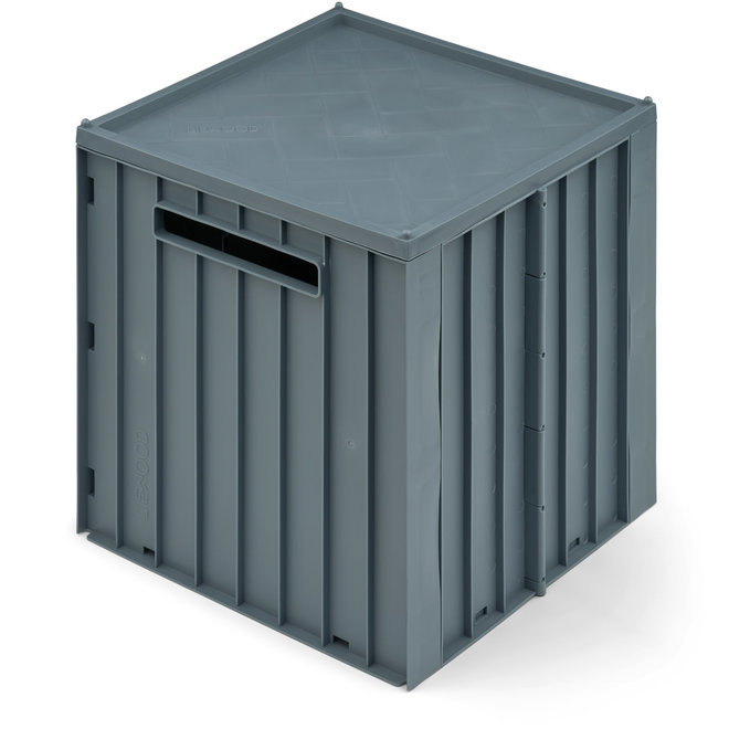 Liewood - Elijah storage box with lid - Whale blue