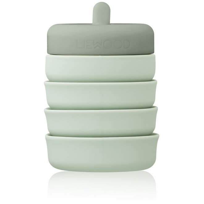 Liewood - Wilson foldable bottle - Dusty mint/faune green mix