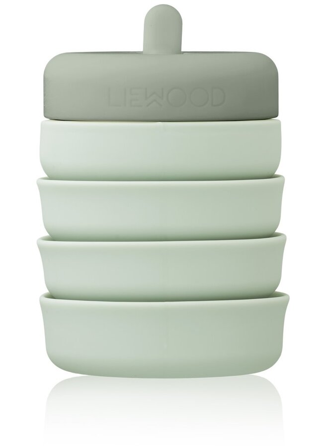 Liewood - Wilson foldable bottle - Dusty mint/faune green mix