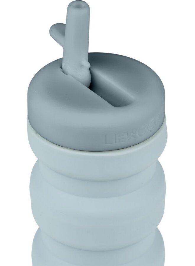 Liewood - Wilson foldable bottle - Sea blue/whale blue mix