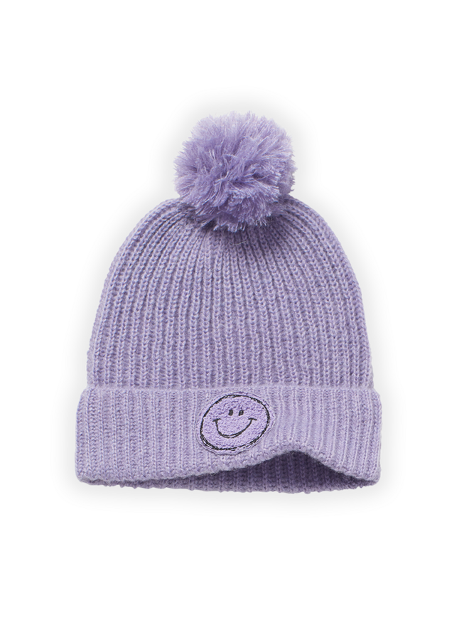 Sproet & Sprout - Beanie pom-pom Ice purple