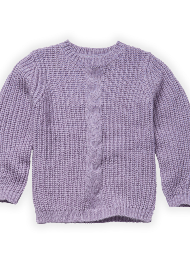 Sproet & Sprout - Cable sweater Ice purple