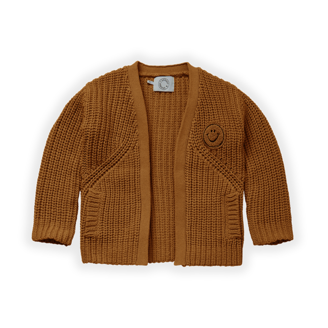 Sproet & Sprout - Cardigan smiley toffee