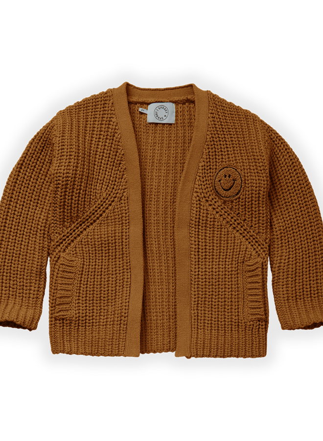 Sproet & Sprout - Cardigan smiley toffee