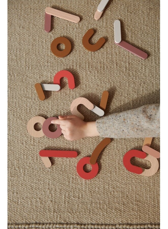 Liewood - Jota magnetic numbers - Dusty raspberry multi mix