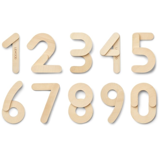 Liewood - Jota magnetic numbers - Natural wooden