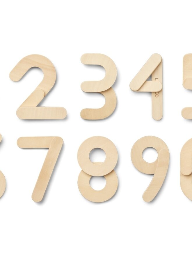 Liewood - Jota magnetic numbers - Natural wooden