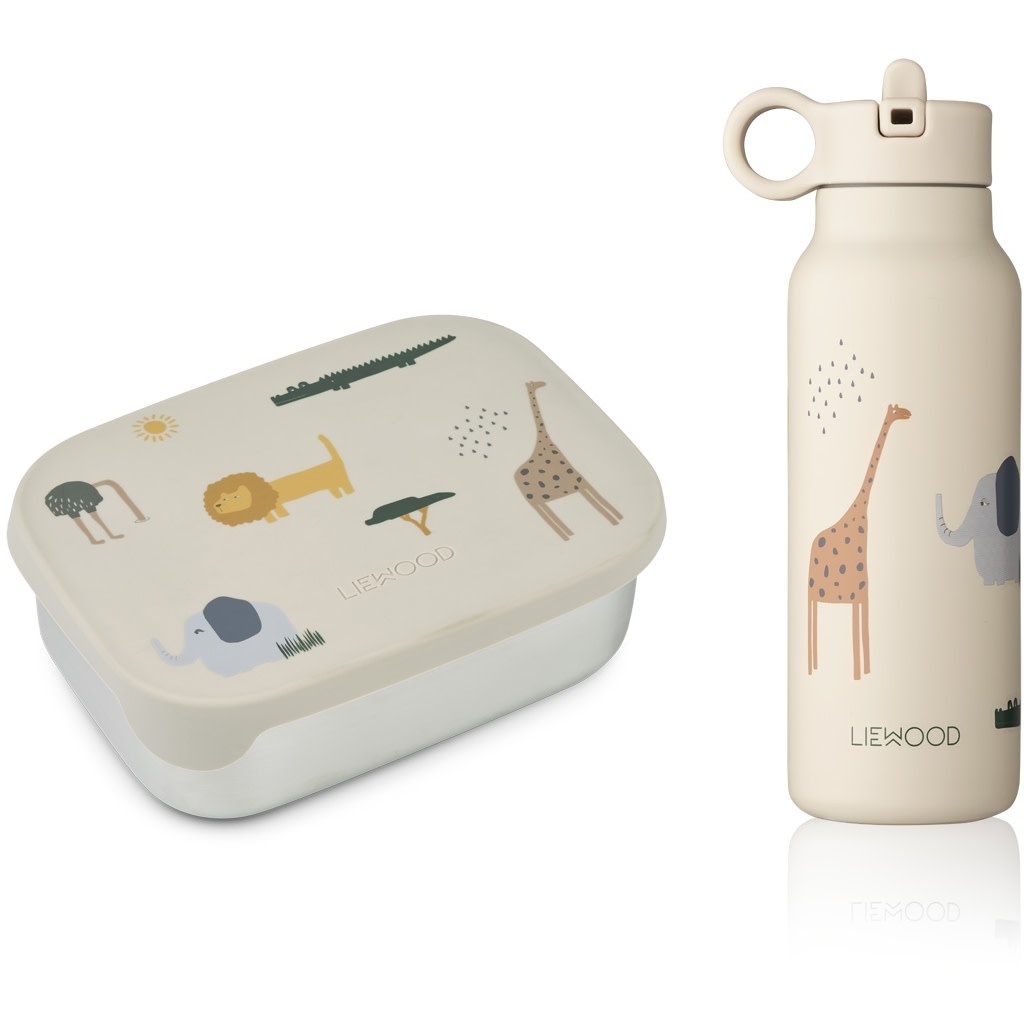 Liewood Liewood Joni lunch box set Safari sandy mix Hip Hoi