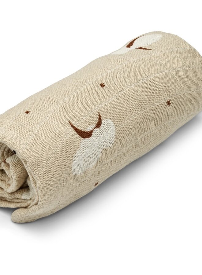 Liewood - Cliff printed changing mat cover - Stargazer / foggy mix
