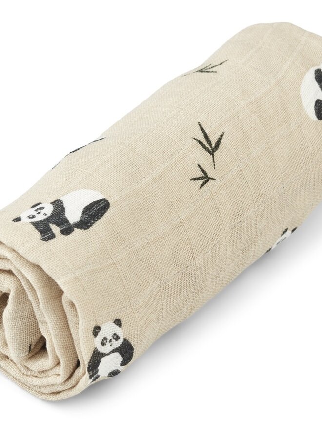 Liewood - Cliff printed changing mat cover - Panda mix