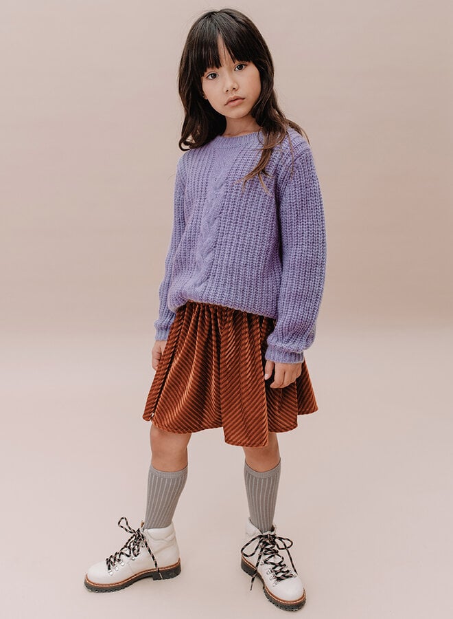 Sproet & Sprout - Cable sweater Ice purple