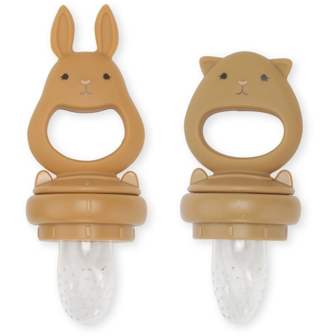 Konges Slojd - Feeding pacifier bunny Teracotta / Almond