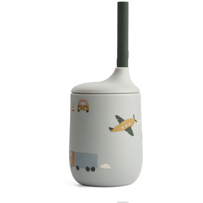 Liewood - Ellis sippy cup - Vehicles dove mix