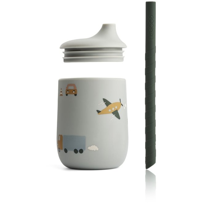 Liewood - Ellis sippy cup - Vehicles dove mix