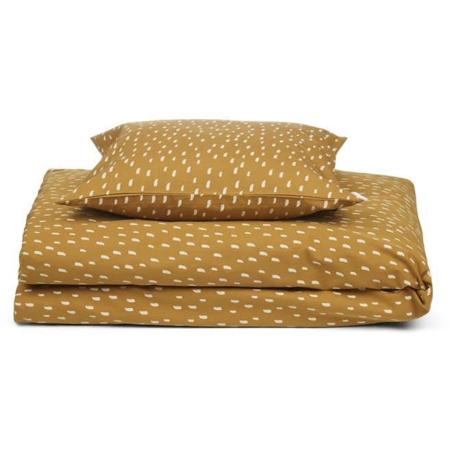 Liewood - Bedding print Graphic stroke /  Golden caramel