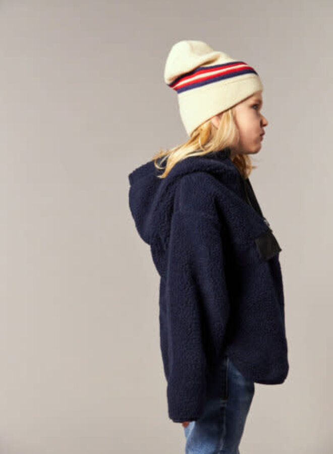 I Dig Denim - Buffalo pile anorak Dark blue