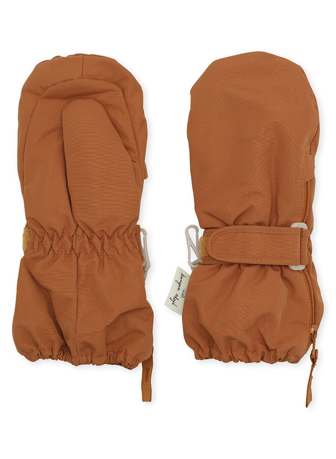 Konges Slojd - Nohr snow mittens - Leather brown