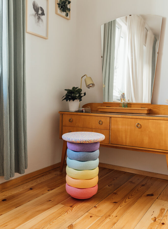 Stapelstein - Rainbow Pastel + Confetti balansbord
