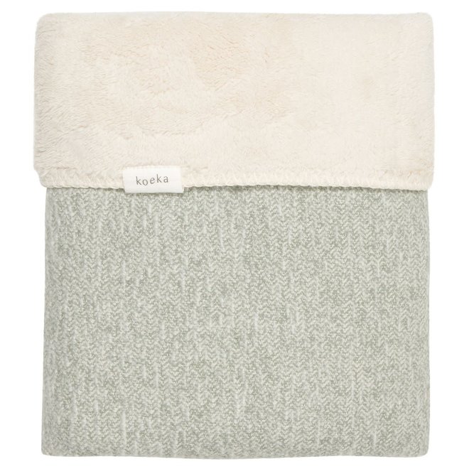 Koeka - Wiegdeken teddy Vigo - Shadow green / pebble