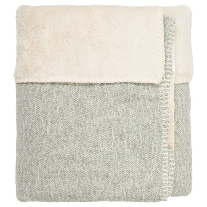 Koeka - Wiegdeken teddy Vigo - Shadow green / pebble