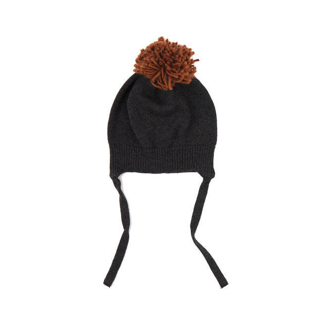 Phil & Phae - Pompon baby hat - Charcoal