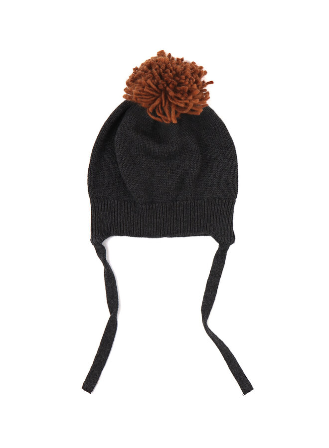 Phil & Phae - Pompon baby hat - Charcoal