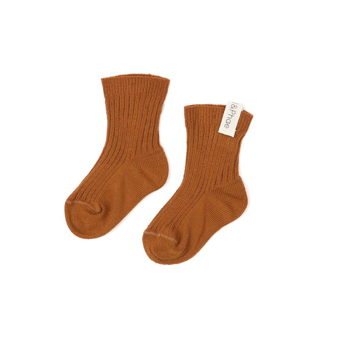 Phil & Phae - Ribbed baby socks - Hazel