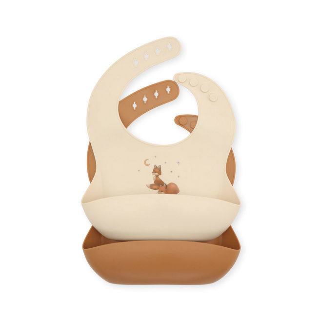 Konges Slojd - Silicone bib Foxie (2 pack )