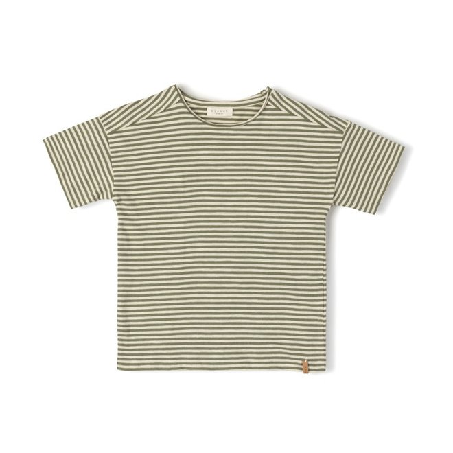 Nixnut - Com Tshirt Khaki stripe