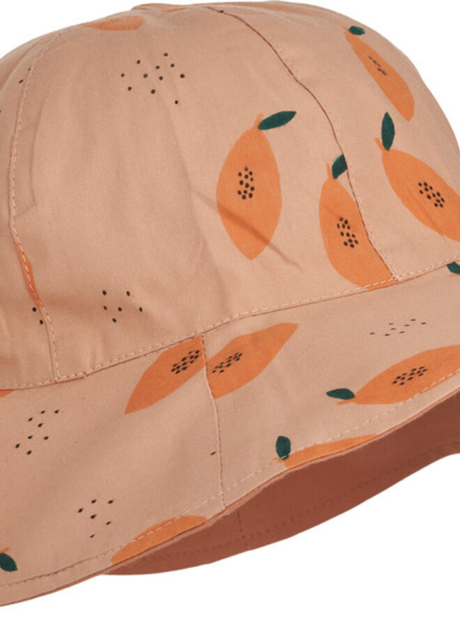 Liewood - Amelia reversible sun hat - Papaya / Pale tuscany