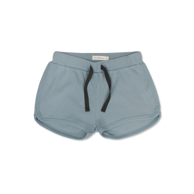 Phil & Phae - Rib shorts Cloudy blue