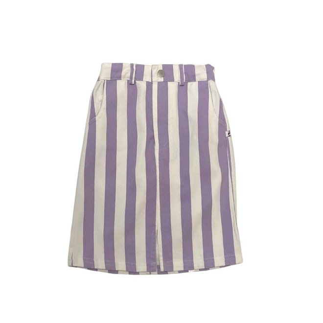 Cos I Said So - Bold stripe Denim skirt
