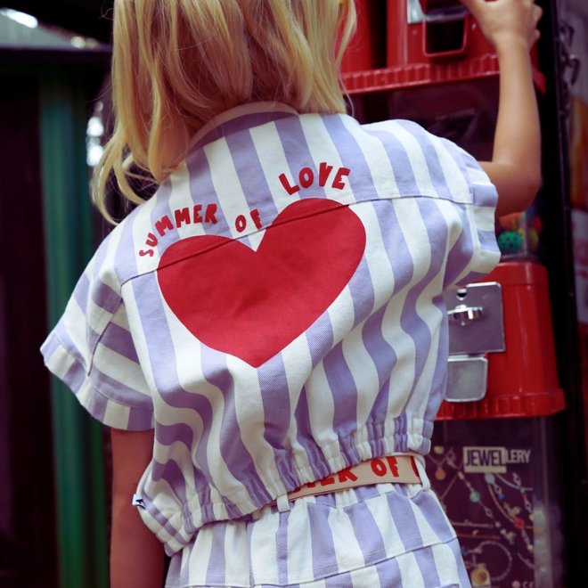 Cos I Said So - Bold stripe Denim skirt