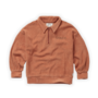 Sproet & Sprout - Sweatshirt mock zip polo cafe