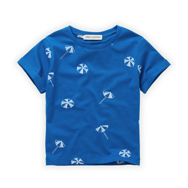 Sproet & Sprout - T-shirt umbrella Azzura blue