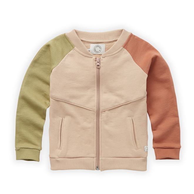 Sproet & Sprout - Track jacket colourblock biscotti