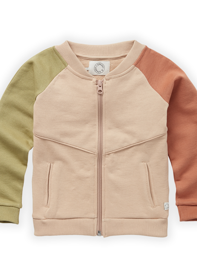 Sproet & Sprout - Track jacket colourblock biscotti