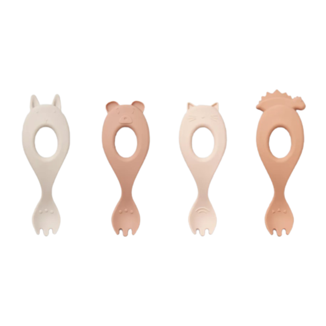 Liewood - Liva silicone spoon 4-pack - Rose mix