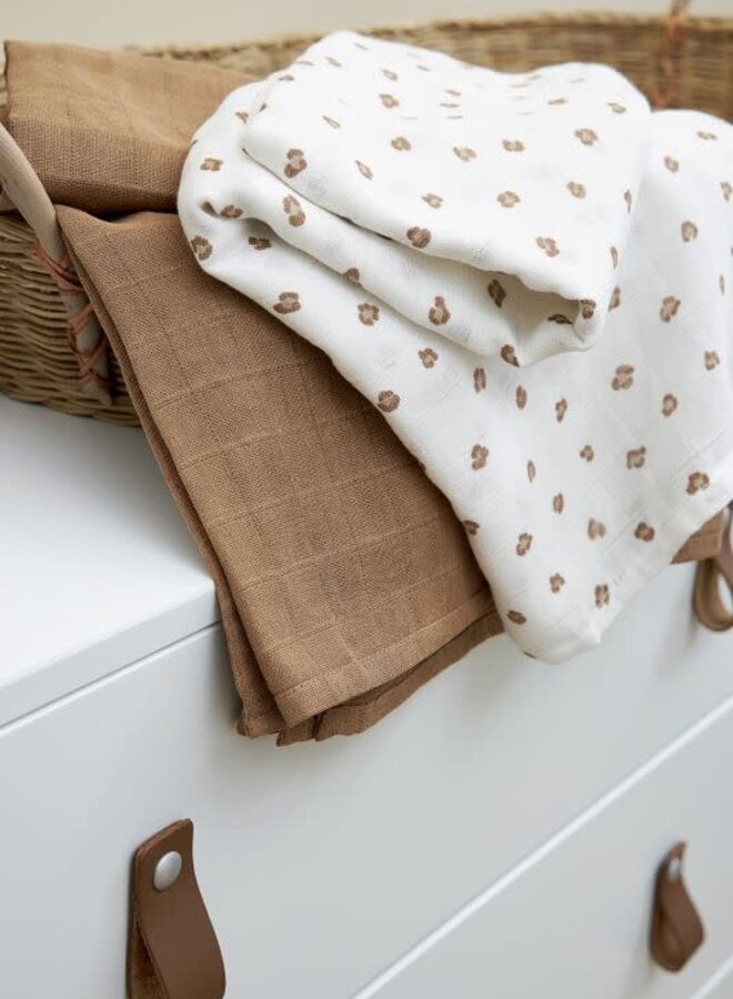 Meyco - Swaddle set Mini panther Toffee 120 x 120 cm