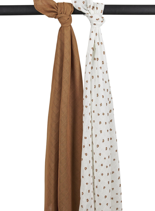 Meyco - Swaddle set Mini panther Toffee 120 x 120 cm