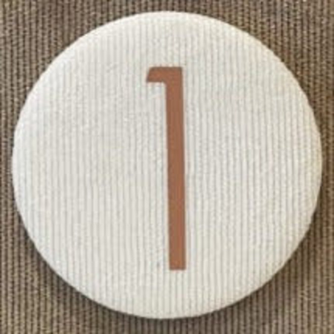 Liezelijn - Cijferbuttons Set van 4  (3 tot 6 jaar) Beige