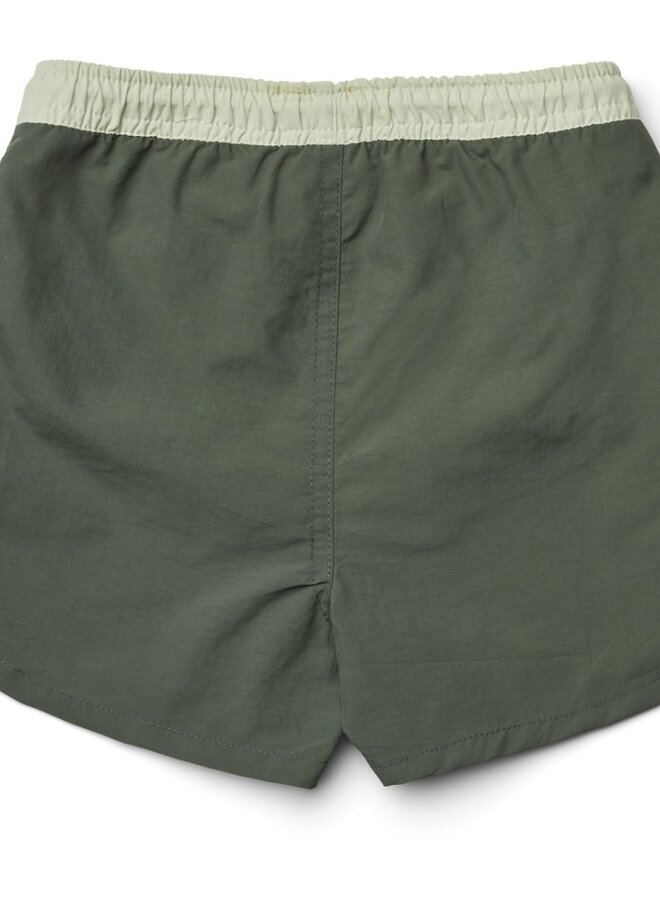 Liewood - Aiden board shorts - Hunter green/dusty mint mix
