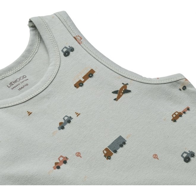 Liewood - Faris printed tank top 2-pack - Vehicles