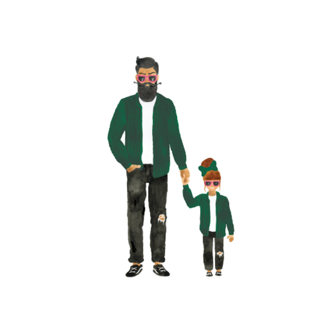 ATWS - Greeting card Dad & daughter