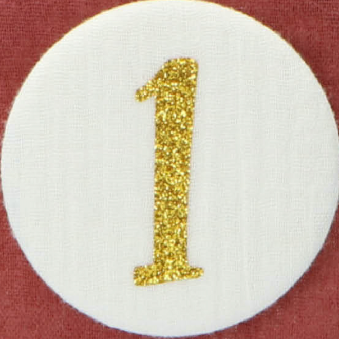 Liezelijn - Cijferbuttons Set van 4 (3 tot 6 jaar) - Goud