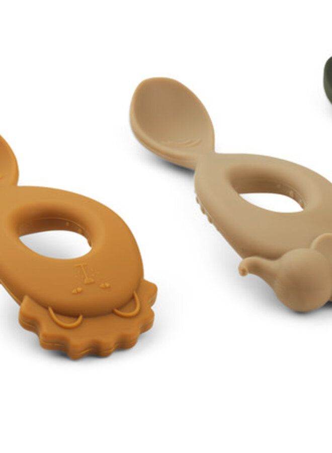 Liewood - Liva silicone spoon 4-pack Safari blue