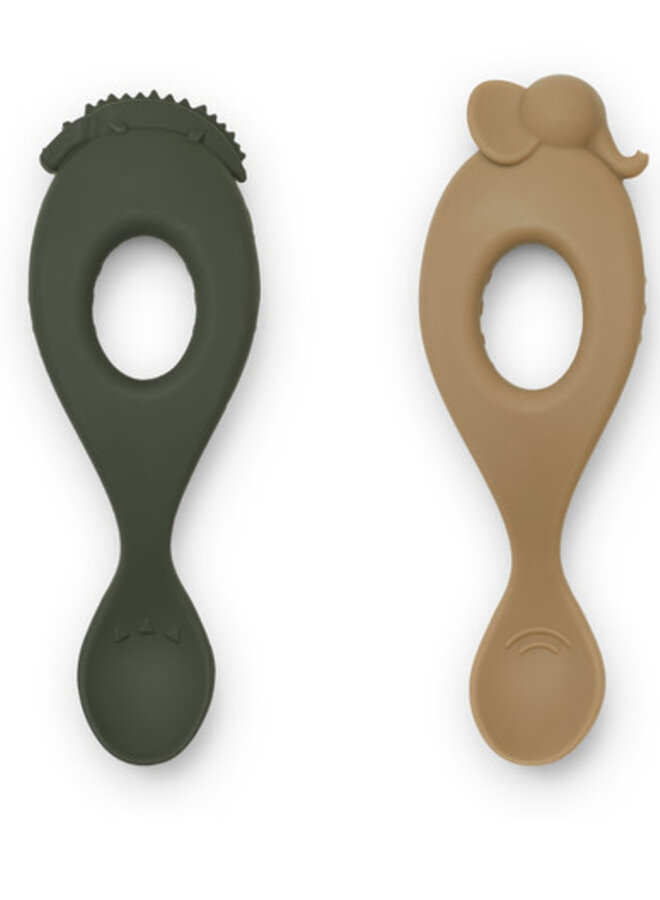 Liewood - Liva silicone spoon 4-pack Safari blue