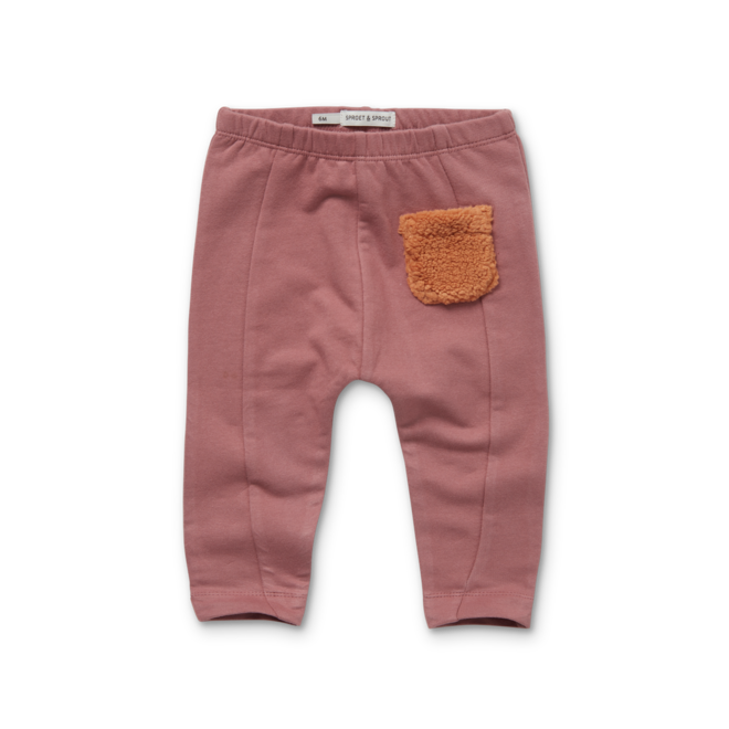 Sproet & Sprout - Baby sweatpants teddy pockets Misty rose