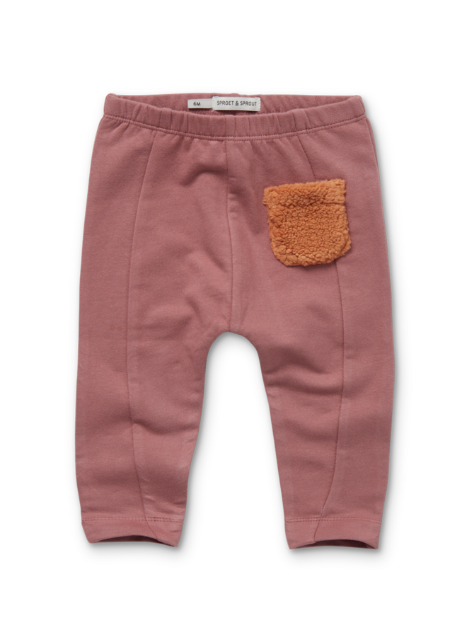 Sproet & Sprout - Baby sweatpants teddy pockets Misty rose